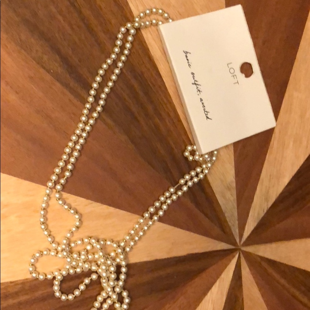 LOFT Long “pearl” necklace
